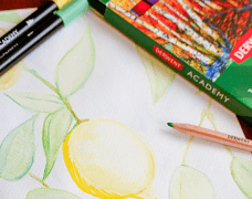 Lemon Tree Watercolour Art